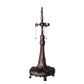 Meyda Lighting Renaissance Rose 31" 3-Light Mahogany Bronze Table Lamp With Multi-Colored Stained Shade Glass