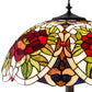 Meyda Lighting Renaissance Rose 62" 3-Light Mahogany Bronze Floor Lamp With Multi-Colored Stained Shade Glass