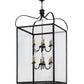 Meyda Lighting Rennes 43" 12-Light Charred Iron Pendant Light With Clear Shade Glass