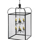 Meyda Lighting Rennes 43" 12-Light Charred Iron Pendant Light With Clear Shade Glass
