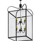 Meyda Lighting Rennes 43" 12-Light Charred Iron Pendant Light With Clear Shade Glass