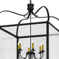 Meyda Lighting Rennes 43" 12-Light Charred Iron Pendant Light With Clear Shade Glass