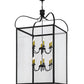 Meyda Lighting Rennes 43" 12-Light Charred Iron Pendant Light With Clear Shade Glass