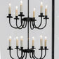 Meyda Lighting Rennes 43" 12-Light Oil Rubbed Bronze Pendant Light With Clear Shade Glass