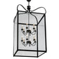 Meyda Lighting Rennes 43" 12-Light Oil Rubbed Bronze Pendant Light With Clear Shade Glass