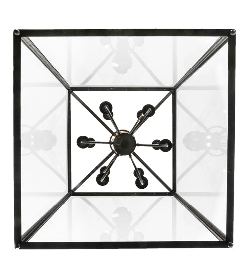 Meyda Lighting Rennes 43" 12-Light Oil Rubbed Bronze Pendant Light With Clear Shade Glass