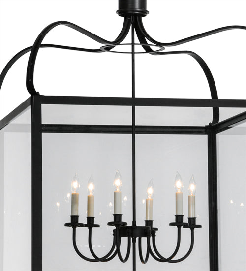 Meyda Lighting Rennes 43" 12-Light Oil Rubbed Bronze Pendant Light With Clear Shade Glass