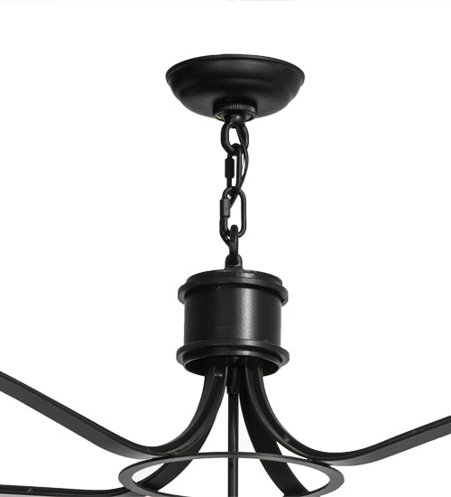 Meyda Lighting Rennes 43" 12-Light Oil Rubbed Bronze Pendant Light With Clear Shade Glass