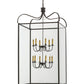 Meyda Lighting Rennes 43" 12-Light Timeless Bronze Pendant Light With Clear Shade Glass
