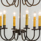 Meyda Lighting Rennes 43" 12-Light Timeless Bronze Pendant Light With Clear Shade Glass