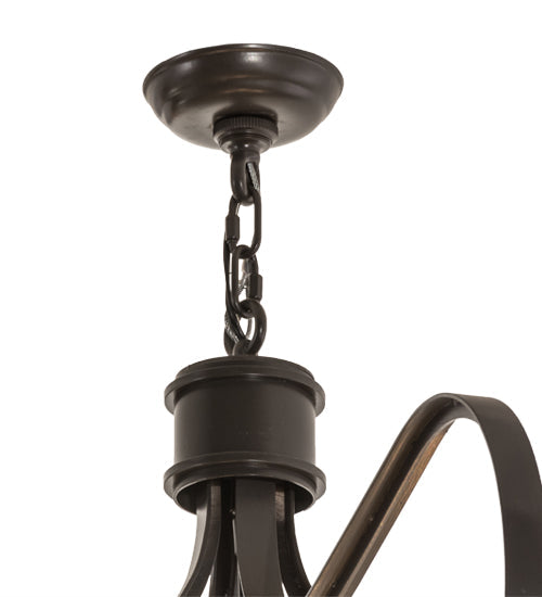 Meyda Lighting Rennes 43" 12-Light Timeless Bronze Pendant Light With Clear Shade Glass