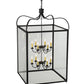 Meyda Lighting Rennes 45" 12-Light Charred Iron Pendant Light With Clear Shade Glass