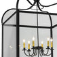 Meyda Lighting Rennes 45" 12-Light Charred Iron Pendant Light With Clear Shade Glass
