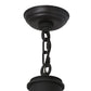 Meyda Lighting Rennes 45" 12-Light Charred Iron Pendant Light With Clear Shade Glass