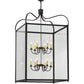 Meyda Lighting Rennes 45" 12-Light Charred Iron Pendant Light With Clear Shade Glass