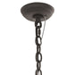 Meyda Lighting Rennes 61" 16-Light Wrought Iron Pendant Light With Clear Shade Glass