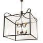 Meyda Lighting Rennes 61" 16-Light Wrought Iron Pendant Light With Clear Shade Glass