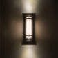 Meyda Lighting Renton 5" LED Oil Rubbed Bronze Wall Sconce With Crystal Idalight & Contrail Mist Idalight Shade