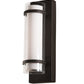 Meyda Lighting Renton 5" LED Oil Rubbed Bronze Wall Sconce With Crystal Idalight & Contrail Mist Idalight Shade