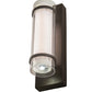 Meyda Lighting Renton 5" LED Oil Rubbed Bronze Wall Sconce With Crystal Idalight & Contrail Mist Idalight Shade
