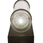 Meyda Lighting Renton 5" LED Oil Rubbed Bronze Wall Sconce With Crystal Idalight & Contrail Mist Idalight Shade