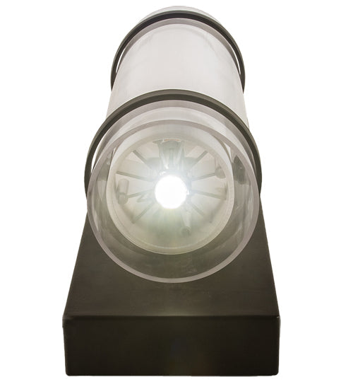 Meyda Lighting Renton 5" LED Oil Rubbed Bronze Wall Sconce With Crystal Idalight & Contrail Mist Idalight Shade