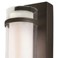 Meyda Lighting Renton 5" LED Oil Rubbed Bronze Wall Sconce With Crystal Idalight & Contrail Mist Idalight Shade