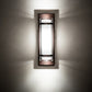 Meyda Lighting Renton 5" Mahogany Bronze Wall Sconce With Crystal Idalight & Contrail Mist Shade