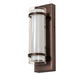 Meyda Lighting Renton 5" Mahogany Bronze Wall Sconce With Crystal Idalight & Contrail Mist Shade