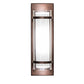 Meyda Lighting Renton 5" Mahogany Bronze Wall Sconce With Crystal Idalight & Contrail Mist Shade