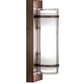 Meyda Lighting Renton 5" Mahogany Bronze Wall Sconce With Crystal Idalight & Contrail Mist Shade