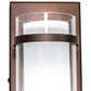 Meyda Lighting Renton 5" Mahogany Bronze Wall Sconce With Crystal Idalight & Contrail Mist Shade