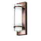 Meyda Lighting Renton 5" Mahogany Bronze Wall Sconce With Crystal Idalight & Contrail Mist Shade