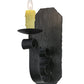 Meyda Lighting Renzo 7" Antique Iron Gate Wall Sconce With Ivory Faux Candlelight