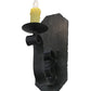 Meyda Lighting Renzo 7" Antique Iron Gate Wall Sconce With Ivory Faux Candlelight