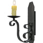 Meyda Lighting Renzo 7" Antique Iron Gate Wall Sconce With Ivory Faux Candlelight