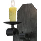 Meyda Lighting Renzo 7" Antique Iron Gate Wall Sconce With Ivory Faux Candlelight