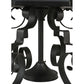 Meyda Lighting Restored 16" Black Taft Lantern Post Light With Frosted Seeded Shade Glass