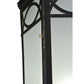 Meyda Lighting Restored 16" Black Taft Lantern Post Light With Frosted Seeded Shade Glass