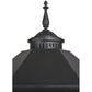 Meyda Lighting Restored 16" Black Taft Lantern Post Light With Frosted Seeded Shade Glass