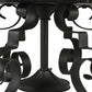 Meyda Lighting Restored 16" Black Taft Outdoor Lantern Post Mount Light With Clear Seeded Shade Glass