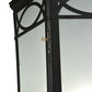 Meyda Lighting Restored 16" Black Taft Outdoor Lantern Post Mount Light With Clear Seeded Shade Glass