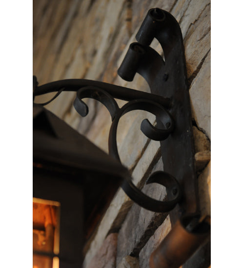 Meyda Lighting Restored 8" Wrought Iron Kasteel Wall Sconce