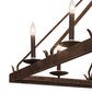 Meyda Lighting Retreat 85" 12-Light Distressed Chestnut Chandelier