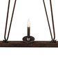 Meyda Lighting Retreat 85" 12-Light Distressed Chestnut Chandelier