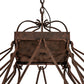 Meyda Lighting Retreat 85" 12-Light Distressed Chestnut Chandelier