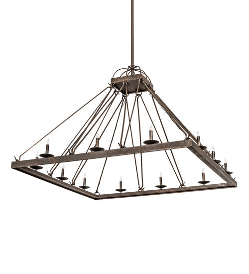 Meyda Lighting Retreat 85" 12-Light Gilded Tobacco Chandelier