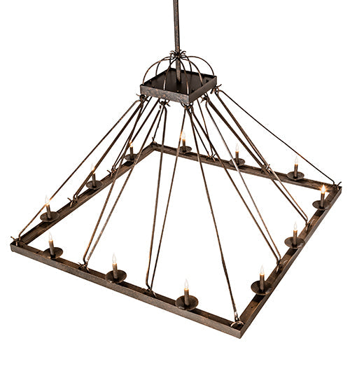 Meyda Lighting Retreat 85" 12-Light Gilded Tobacco Chandelier