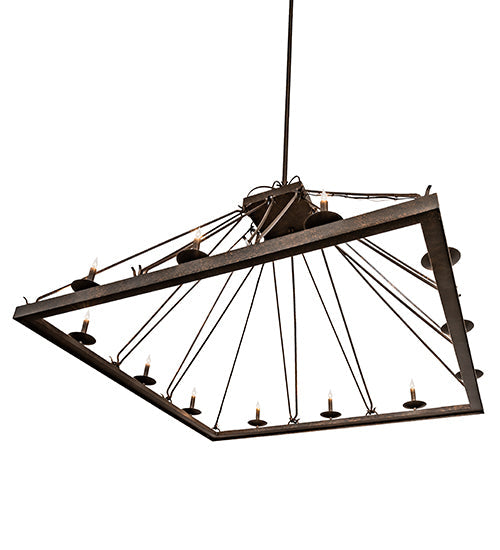 Meyda Lighting Retreat 85" 12-Light Gilded Tobacco Chandelier