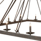 Meyda Lighting Retreat 85" 12-Light Gilded Tobacco Chandelier